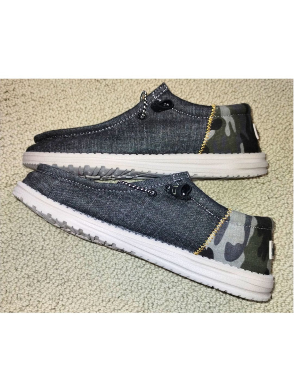 Men's Hey Dude Wally Funk Loafers & Slip-Ons Camo Dark Gray (Size 8) - Picture 3 of 6